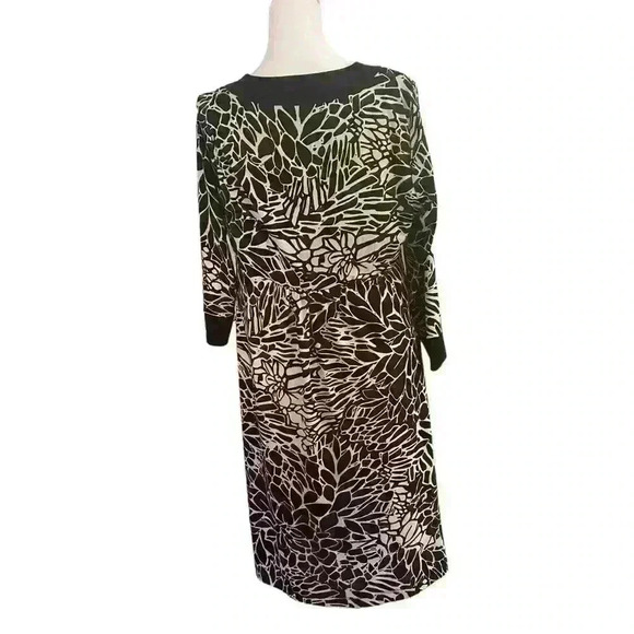 Coldwater Creek Dress Size M Black White Pullover Flowy Career Graduation - Picture 3 of 8